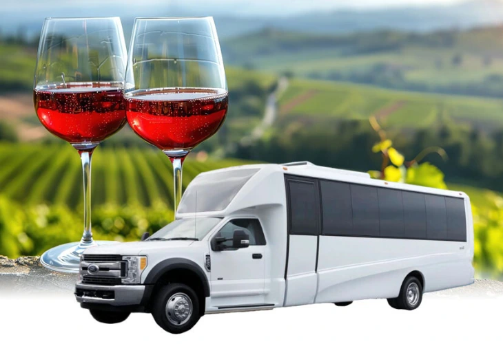 Wine Tour Party Bus Rental in Tracy