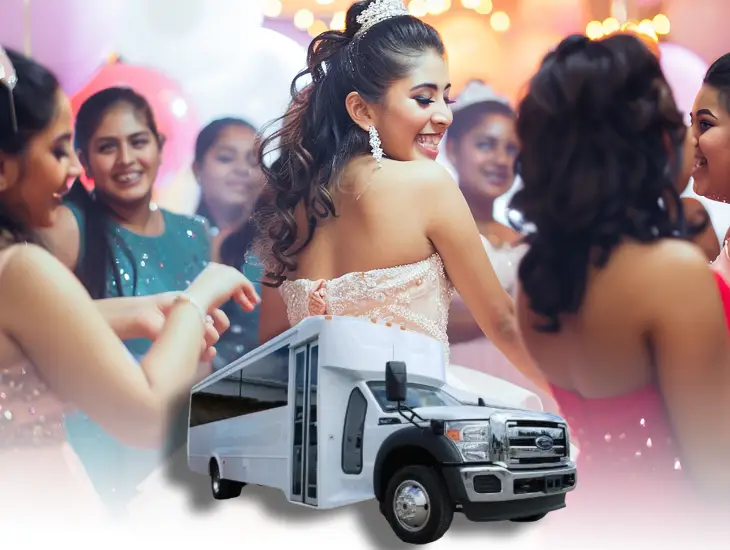 Quinceañera party bus