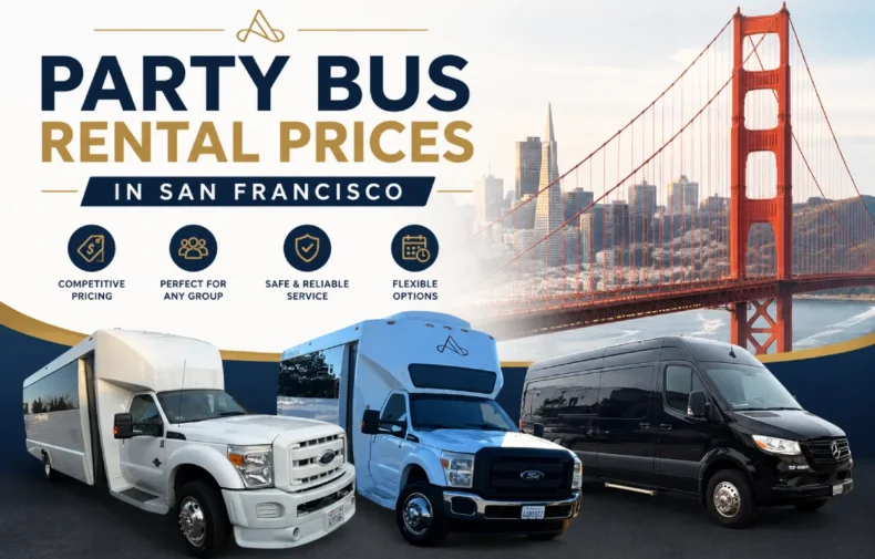 Party bus rental prices in San Francisco